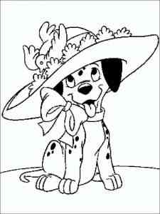 Happy Lucky 101 Dalmatians coloring page