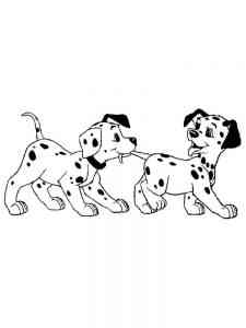 Patch and Lucky 101 Dalmatians coloring page