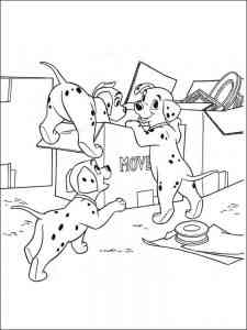 Three Dalmatians coloring page