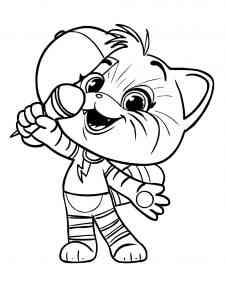 Lampo sings coloring page