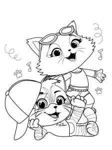 Lampo and Milady 44 Cats coloring page