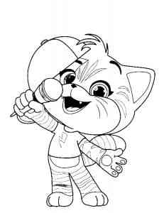 Lampo with mic 44 Cats coloring page