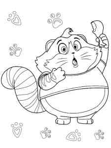 Meatball with food 44 Cats coloring page
