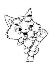 Milady the Karate Girl 44 Cats coloring page