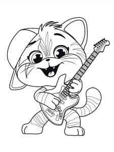 Lampo with guitar coloring page