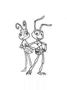 Flik and Atta coloring page