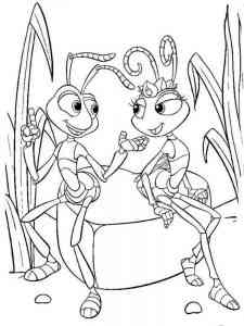 Flik and Atta A Bug’s Life coloring page