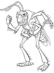 Angry Hopper A Bug’s Life coloring page