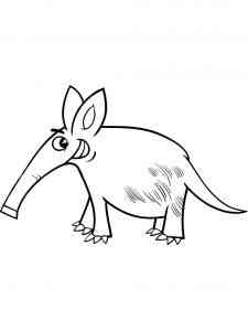 Cartoon Aardvark coloring page