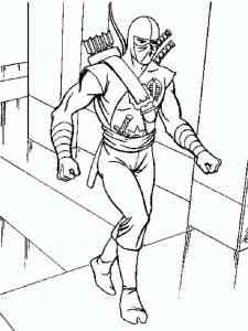 Ninja from Action Man cartoon coloring page