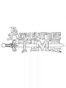 Logo Adventure Time coloring page