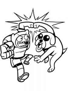 Funny Finn and Jake coloring page