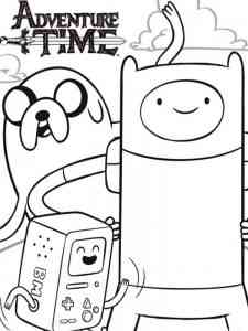 BiMO, Finn and Jake coloring page
