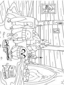 By the Fireplace Adventure Time coloring page