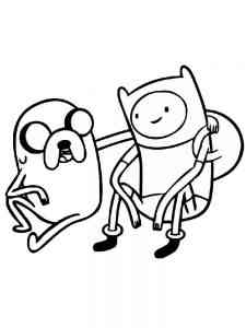Friends Finn and Jake coloring page