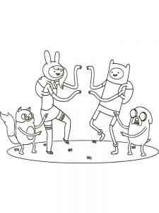 Dancing Adventure Time coloring page