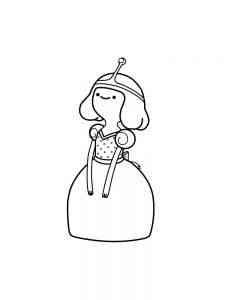 Happy Princess Bubblegum coloring page