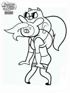 Fionna and Cake the Cat coloring page
