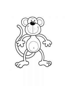Cartoon Monkey coloring page
