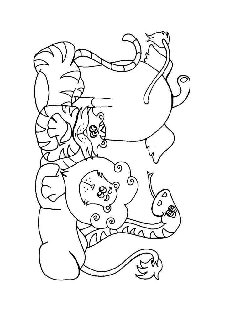 Cute African Animals coloring page