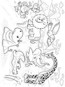 Cute African Animals coloring page