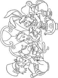 Alice in Wonderland Tea Party coloring page