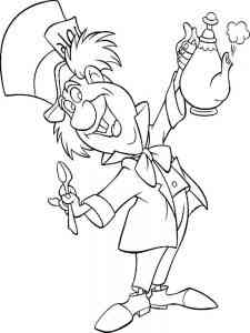 Mad Hatter with Tea coloring page