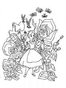 Alice in Wonderland coloring page