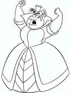 Angry Queen of Hearts coloring page