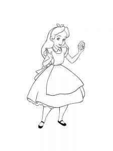 Alice with Easter Egg coloring page