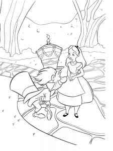 Alice and Mad Hatter coloring page