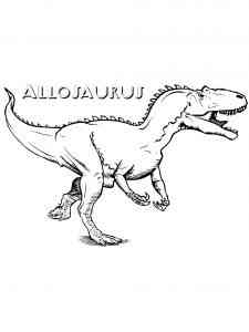 Allosaurus Jurassic Dinosaur coloring page