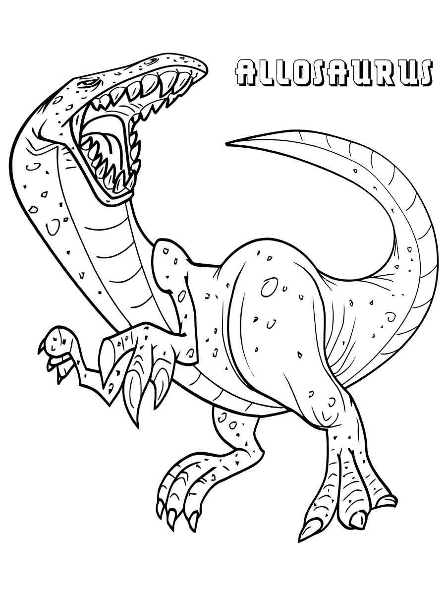 Angry Allosaurus coloring page