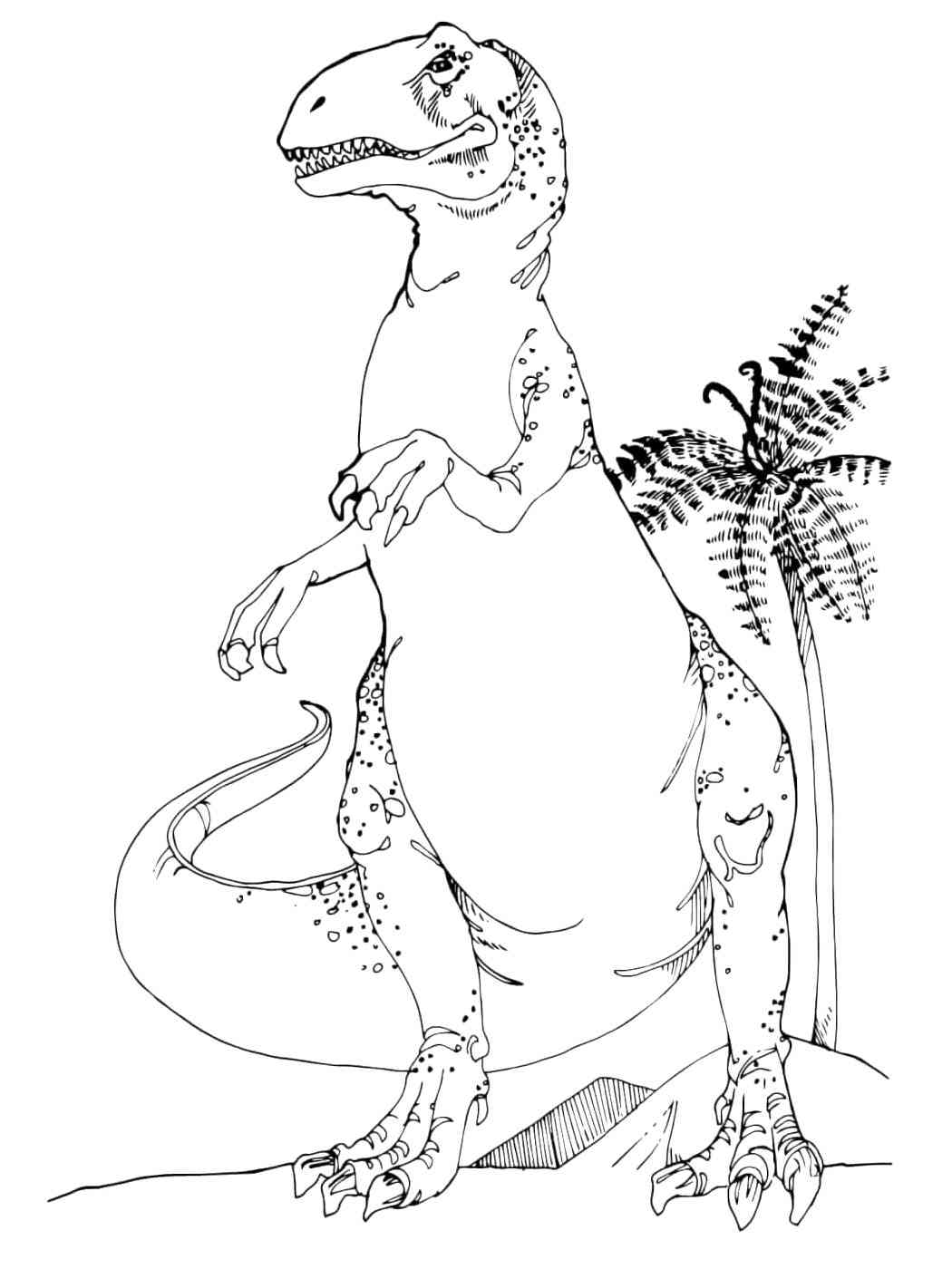 Predatory Allosaurus coloring page