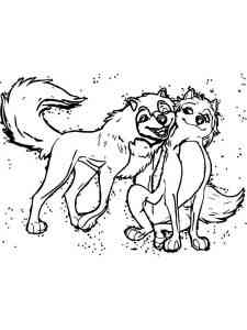 Alpha and Omega are a couple in love coloring page
