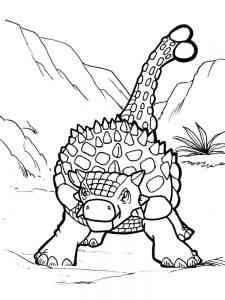 Baby Ankylosaurus coloring page
