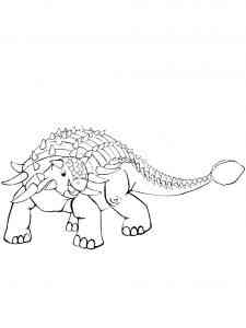 Cute Cartoon Ankylosaurus coloring page