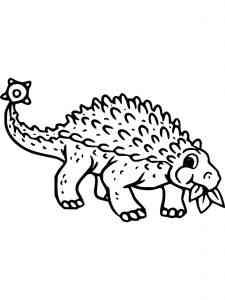 Cute Ankylosaurus coloring page