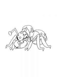 Angry Cartoon Ant coloring page
