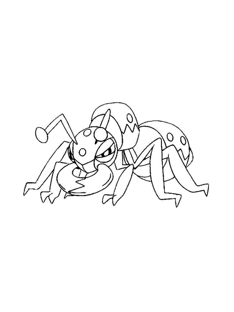 Angry Cartoon Ant coloring page