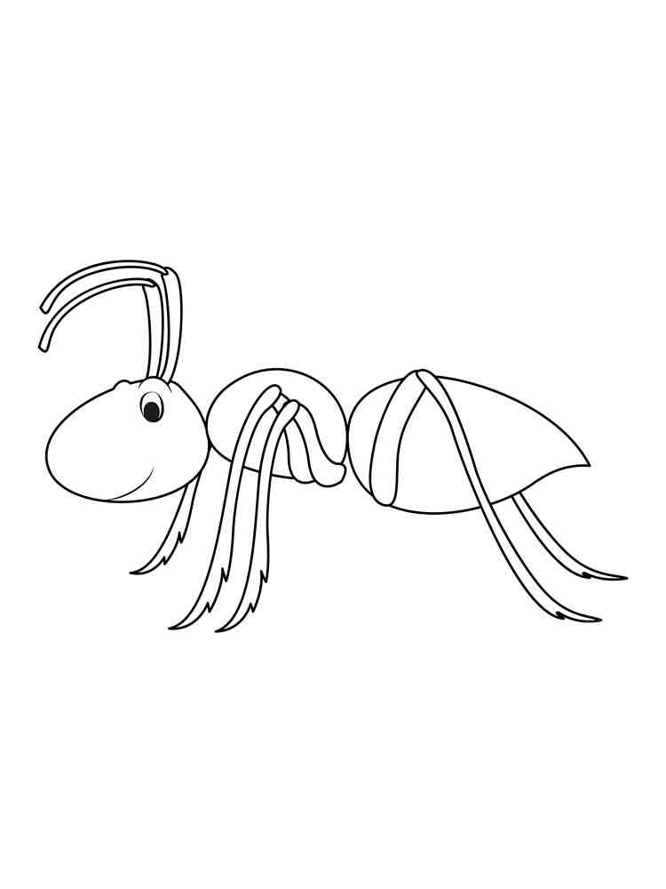 Smiling Ant coloring page