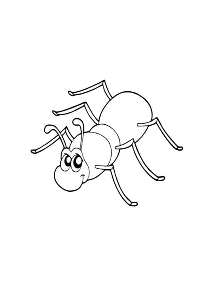 Funny Ant coloring page