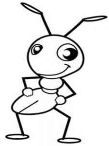 Cute Ant coloring page