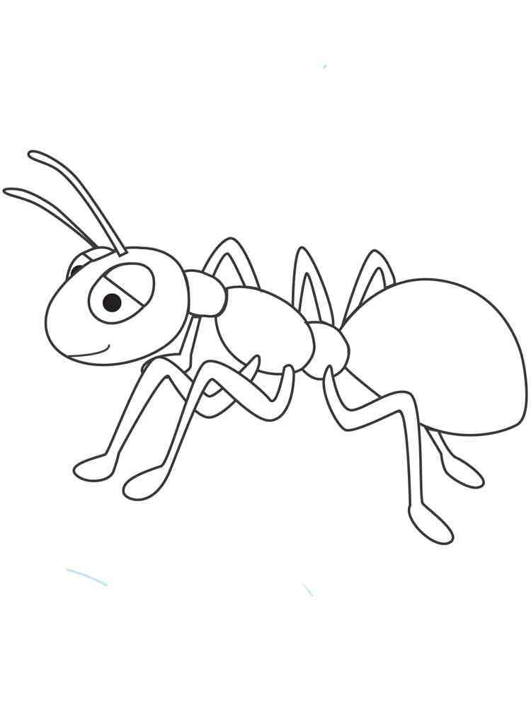Sad Ant coloring page