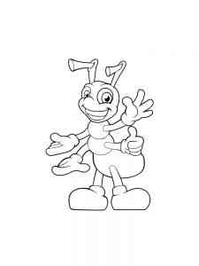 Jolly Cartoon Ant coloring page