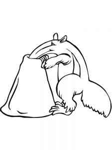 Anteater is looking for ants coloring page