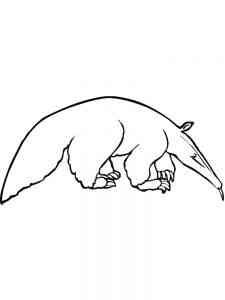 Easy Anteater coloring page