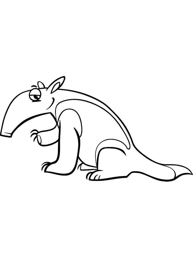 Cartoon Anteater coloring page