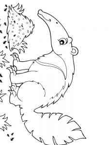 Anteater with Ant Nest coloring page