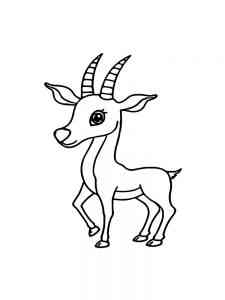 Cute Antelope coloring page